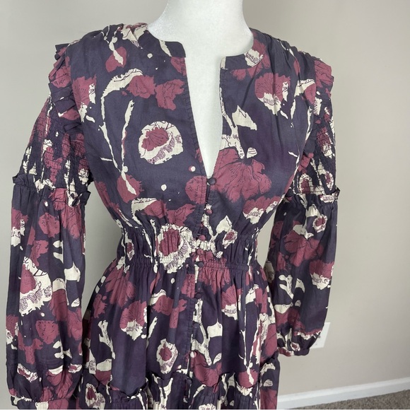 CLEOBELLA RAINEY MINI DRESS IN ABSTRACT PRINT LONG SLEEVES SIZE MEDIUM - Picture 7 of 16